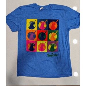 Tropicana Andy Warhol Style Graphic T-Shirt Size L